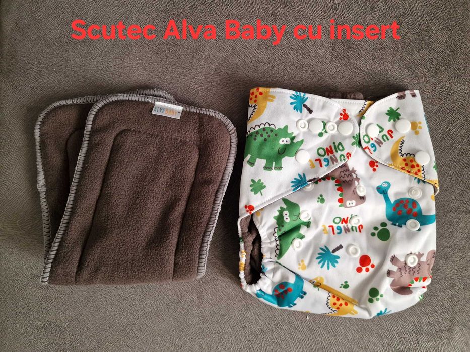 Set 12 scutece textile/refolosibile Baba+Boo și Coccorito noi