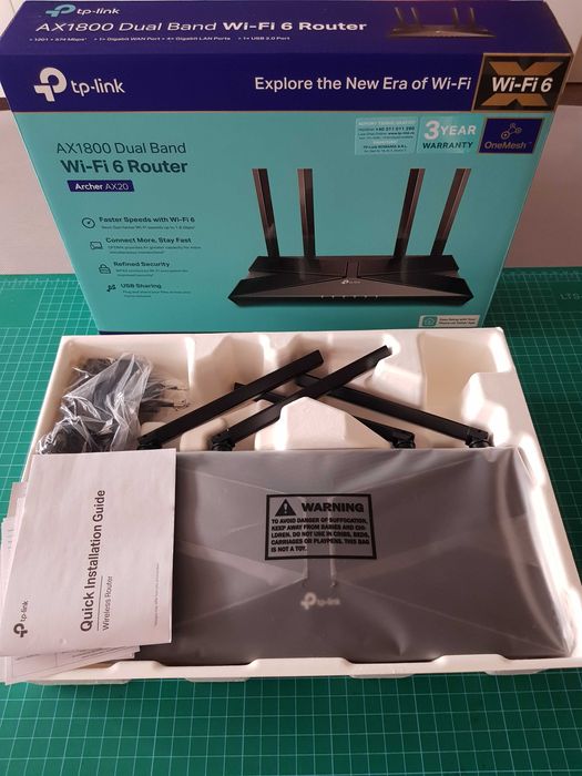 Router TP-Link Wi-Fi 6 Dual-Band AX1800 cu Tehnologie OneMesh