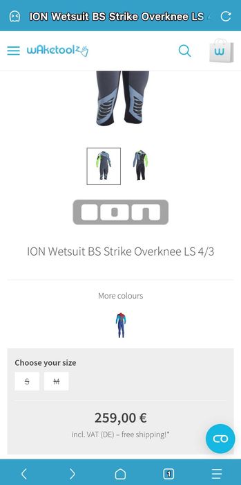 ION Wetsuit BS Strike Overknee LS-Чисто Нов с Етикети