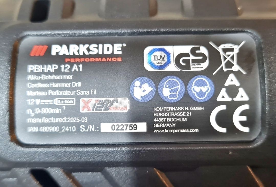 Parkside Мултитул 20v, Зеге 20v,  батерии 20v 4,0 Ah Перфоратор 12v