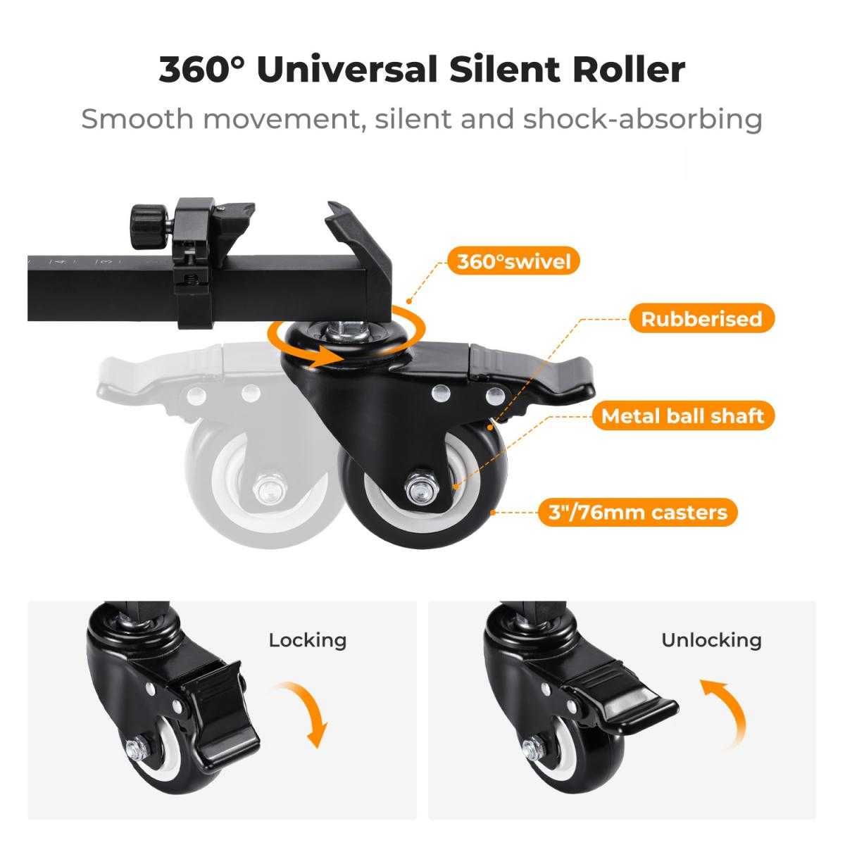 K&F Concept Количка за статив / трипод / Tripod Dolly