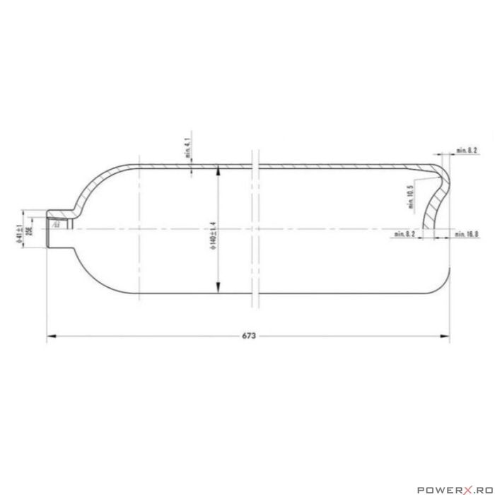 Butelie argon goala pentru sudura, capacitate 8 litri, Powermat