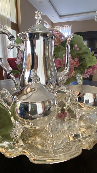 Винтидж посребрен сервиз