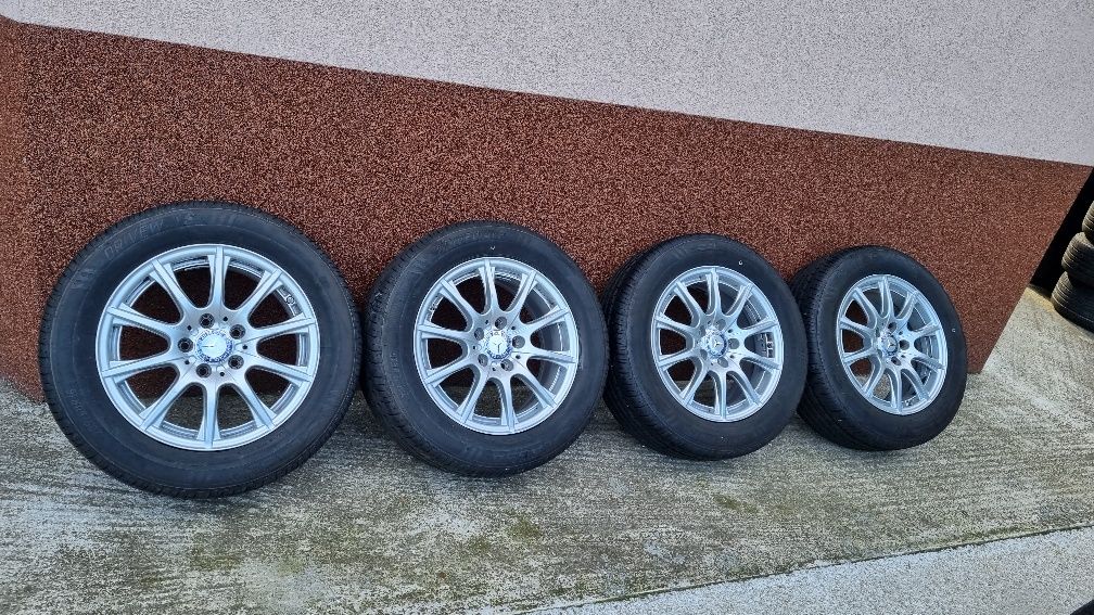 Jante Originale Mercedes R16 5x112 cu anvelope vară 205/60R16 ca Noi!