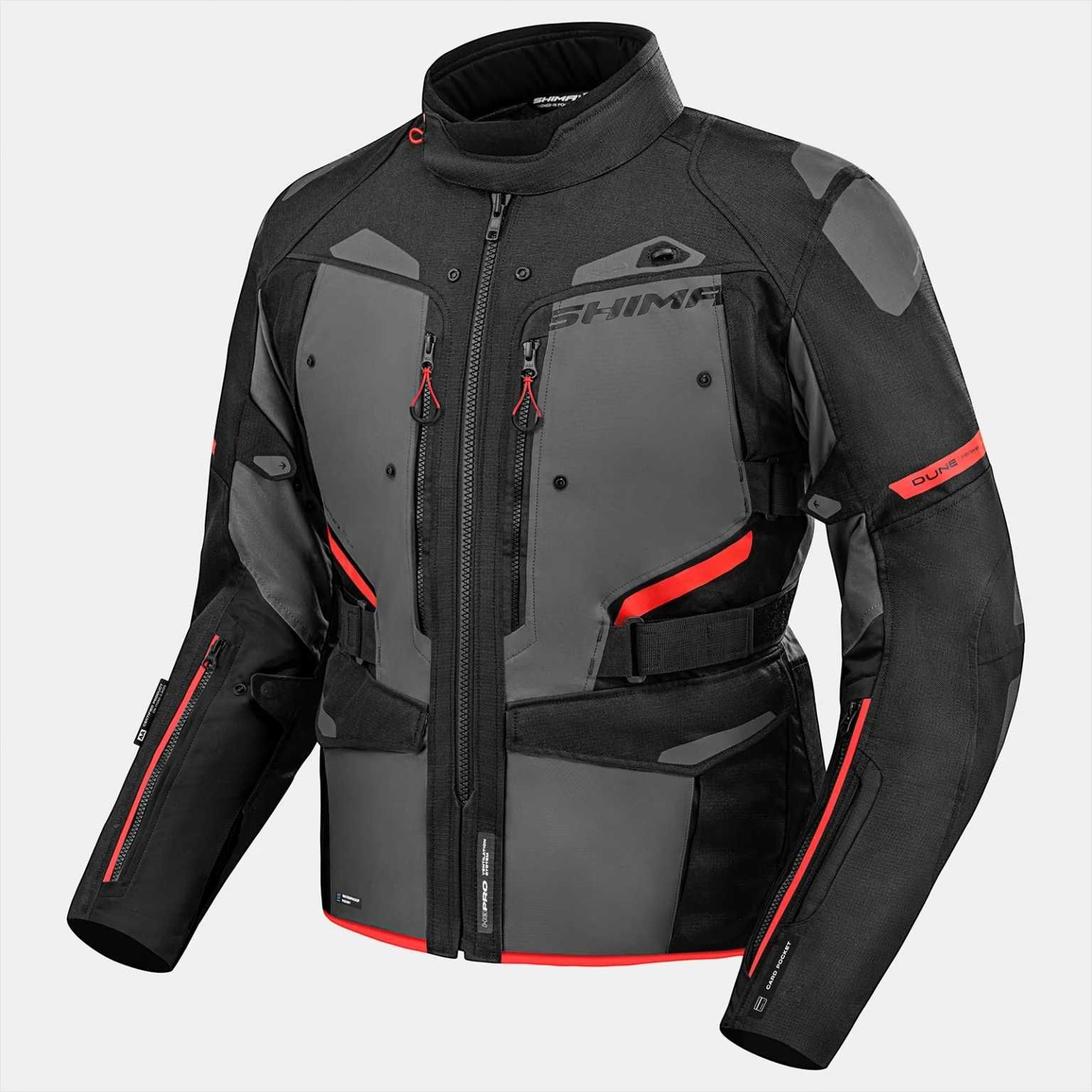 Дамско текстилно мото яке  SHIMA DUNE WP Red/Black/Gray
