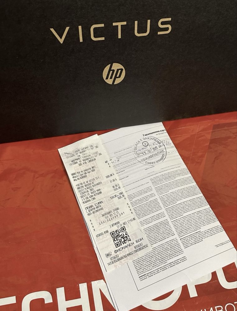 KATO HOB 512 15.6' HP Victus 8GB 15-FA0012NU Гаранция Technopolis 2025