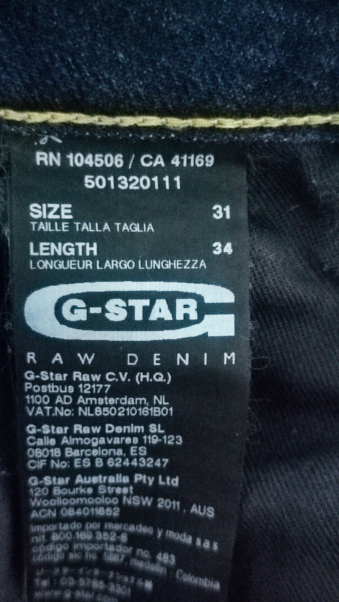 G-STAR RAW Type C 3D Loose Tapered blugi bărbați , mărimea W31, L34.