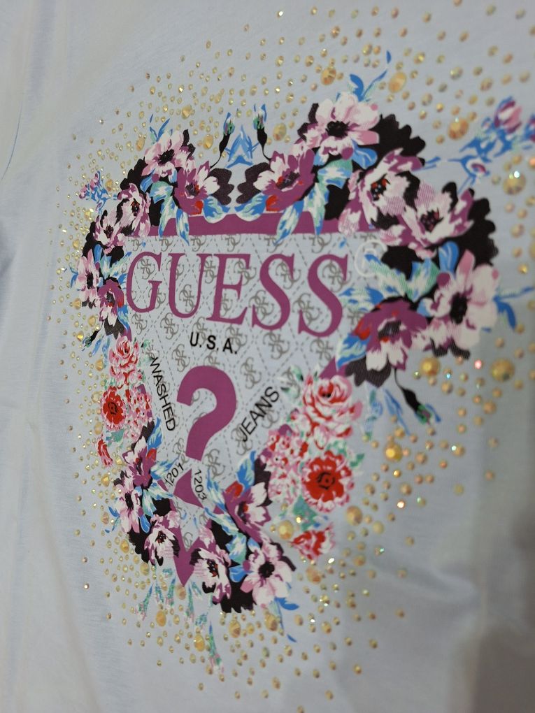 Дамска синя тениска на guess