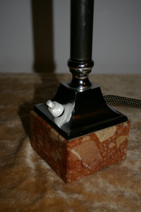 Vand lampa de birou Art deco,combinatie deosebita intre crom si marmur