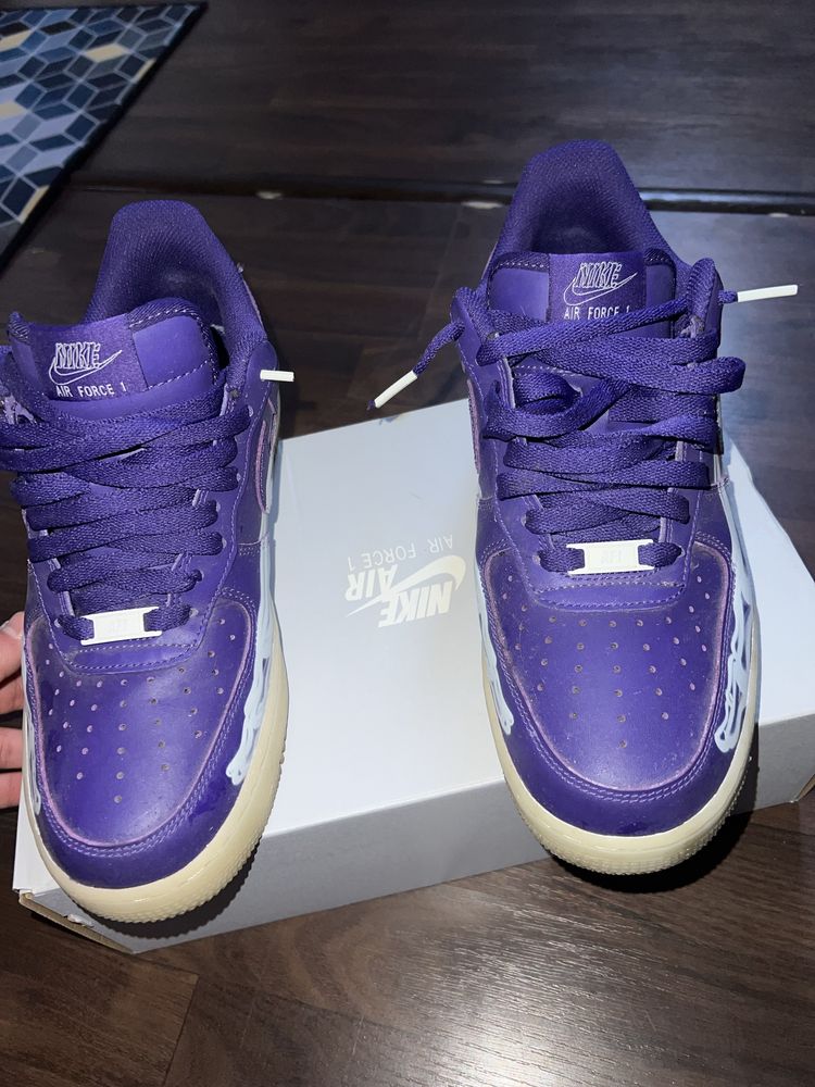 Airforce 1 purple skeleton