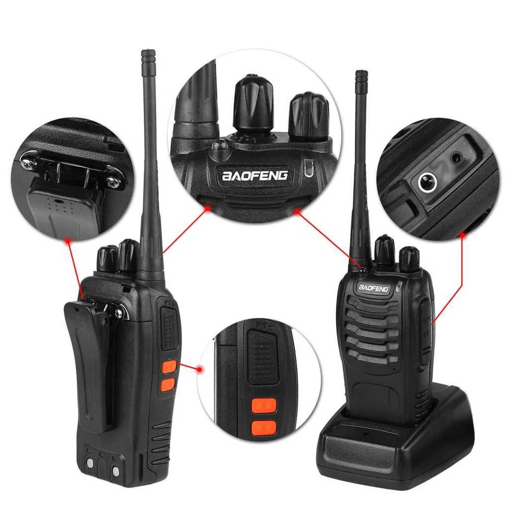 НОВИ С Гаранция 2 броя Комплект Радиостанции Радиостанция Baofeng 888S