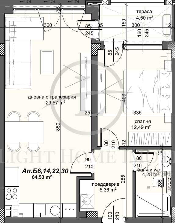 Продава се Двустаен апартамент в Пловдив, Тракия - 80 кв.м за 1455 €/кв.м - Снимка #4