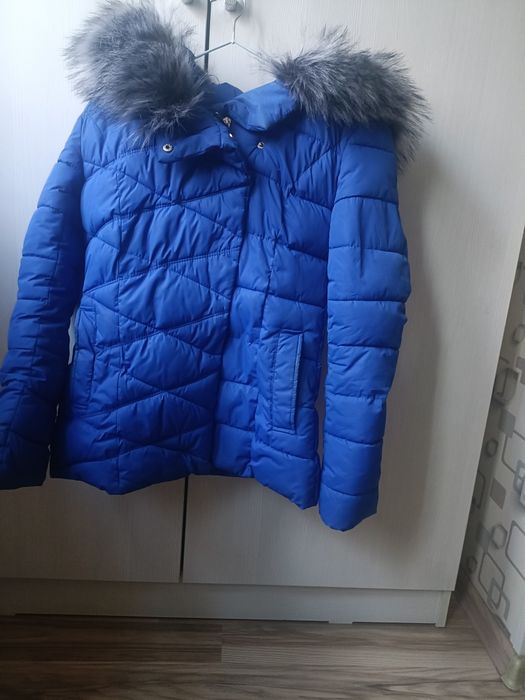 Куртка  зимняя цвет синий качество хороший как новый