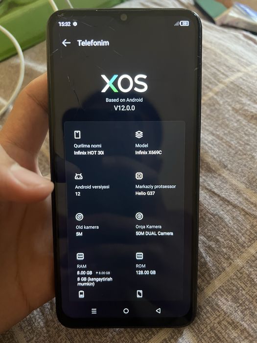 infinix hot 30 i. 128/8+8 srochna sotiladi bugun olganga 350 ming