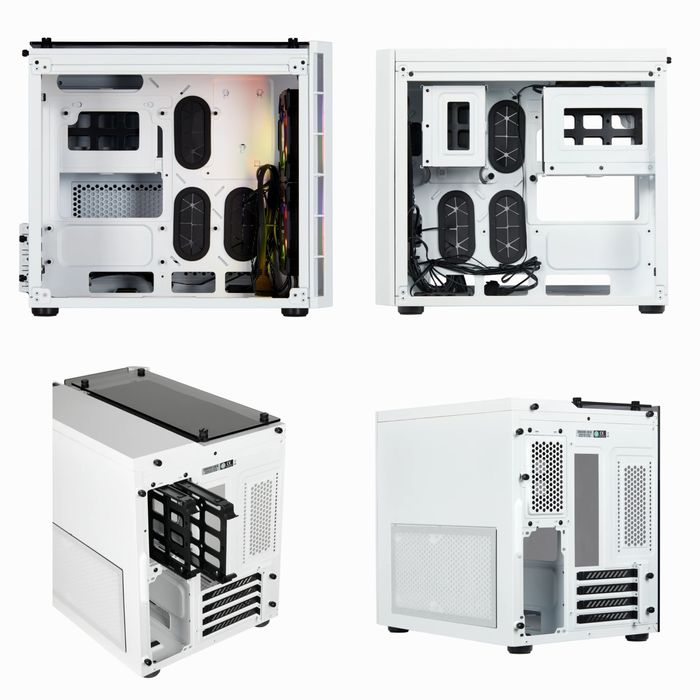 Carcasa gaming CORSAIR Crystal Series 280X RGB White Full RGB