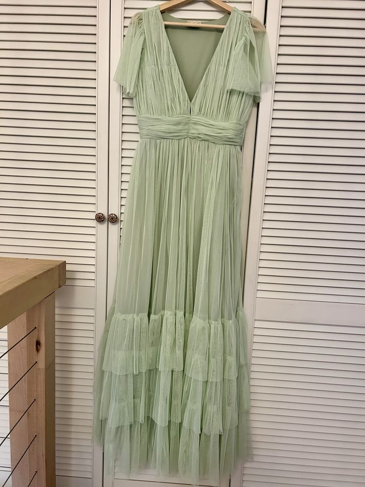 Rochie Lace & Beads Asos marimea 38 verde menta, maternity