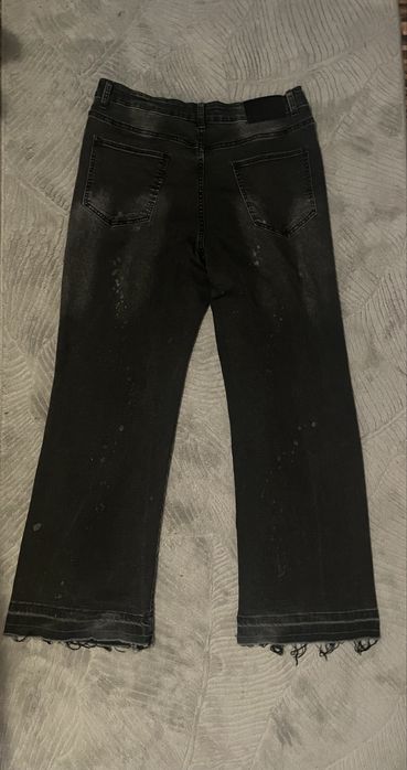 Blugi Negrii Flared ( nu balenciaga chrome hearts rick owens amiri )