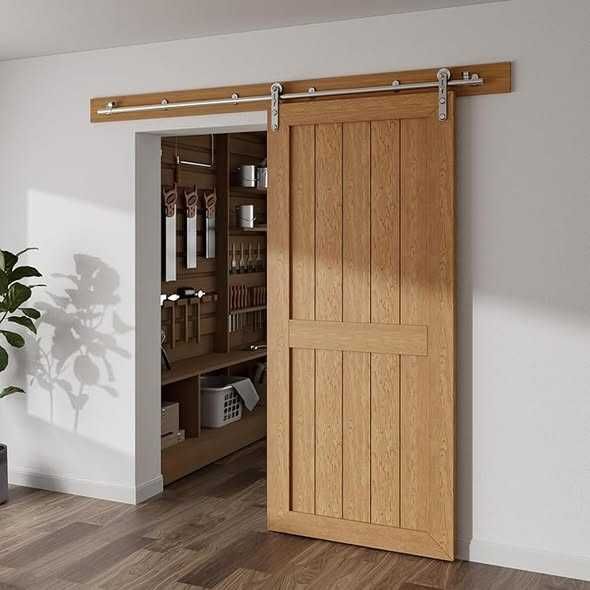 TSMST 1,5 m uși glisante, șină hambar , material oțel inoxidabil