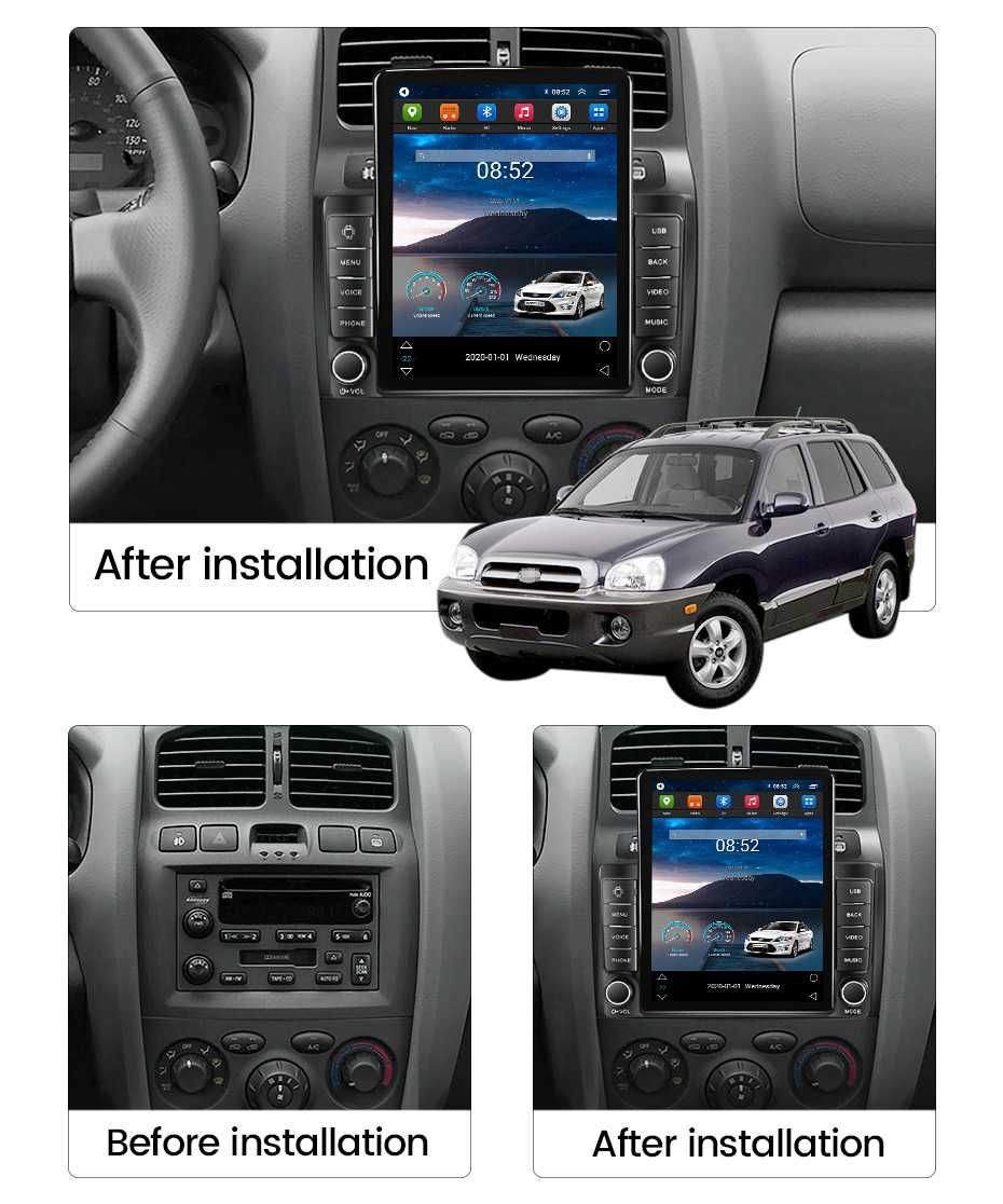 Navigatie Hyundai Santa Fe 2000-2012,Tesla, Android,2+32GB ROM,10inch