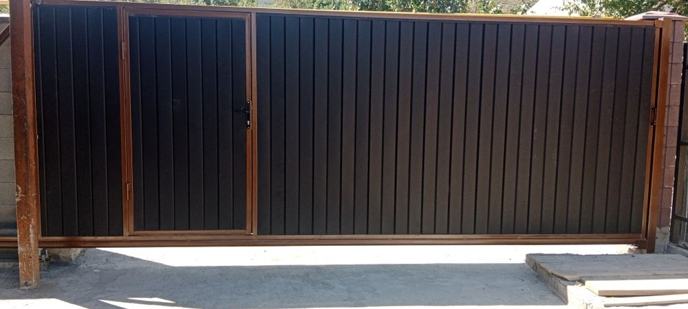 Откатные ( консольные) ворота, автоматика, сварочные работы.