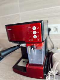 Espressor Manual cu Lapte Prima Latte Roșu Breville