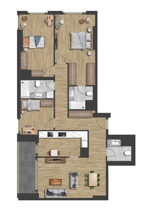 Tashwell 4-комнатная 103,66м2 ул. Шота Руставели