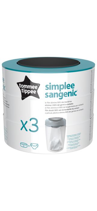 Cos scutece Tommee Tippee nefolosit+3 set rezerva (saci)