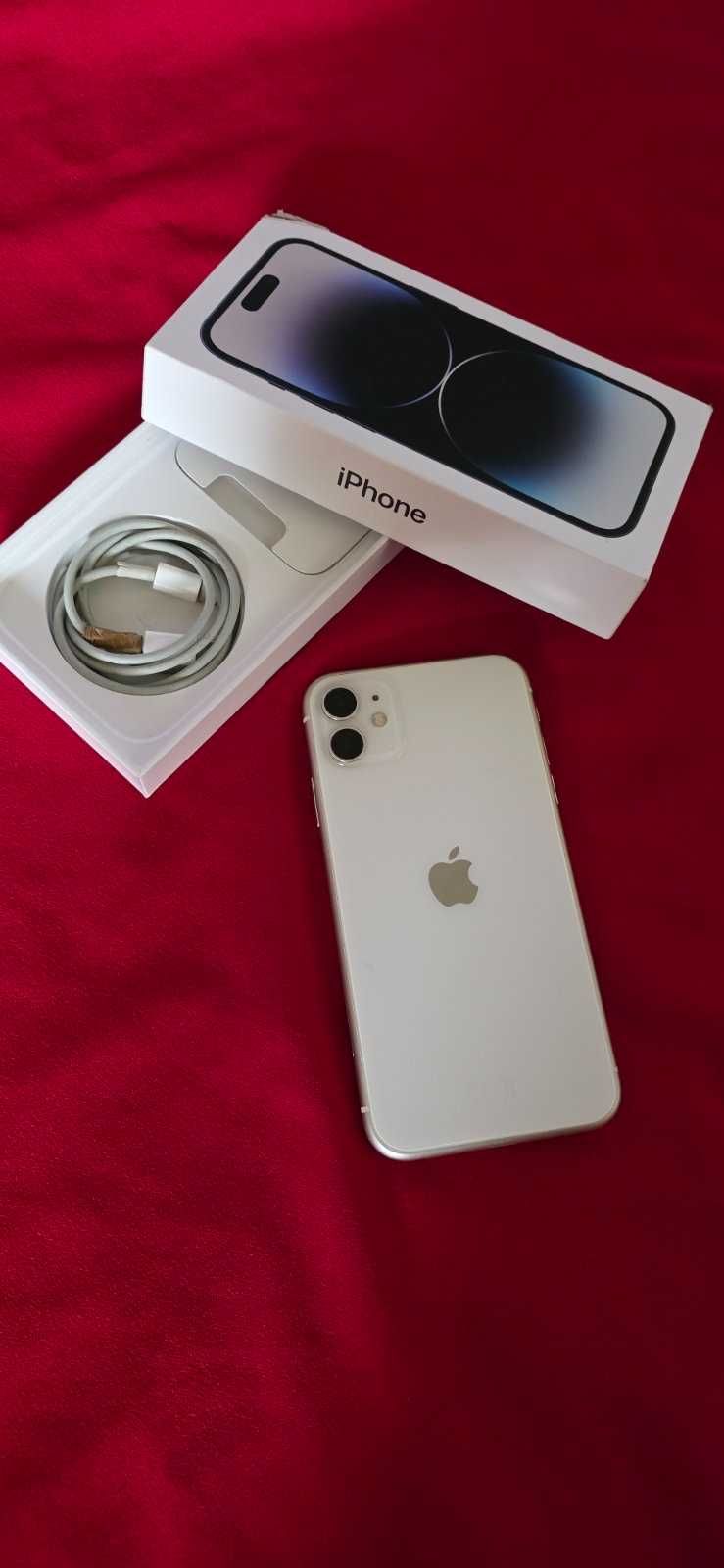 iPhone 11 64GB White 75% battery-като нов! комплект!