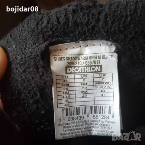 Зимни високи обувки Quechua sh100 warm mid m black N 41