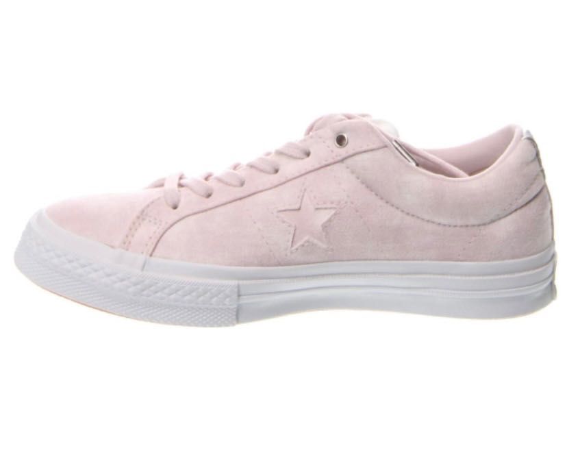 Converse One Star Ox Barely Rose & White/ велурени кецове