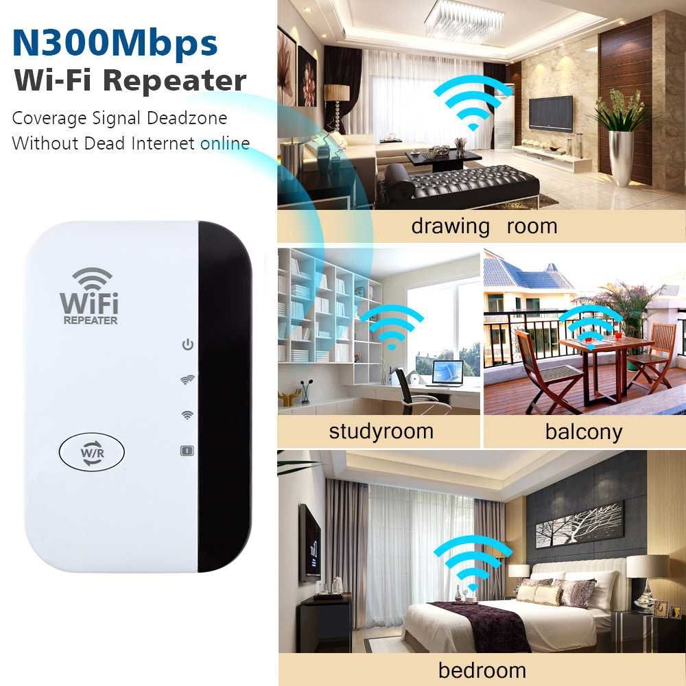 Усилвател за безжичен интернет, Range Extender, WiFi Repeater, 300Mbps