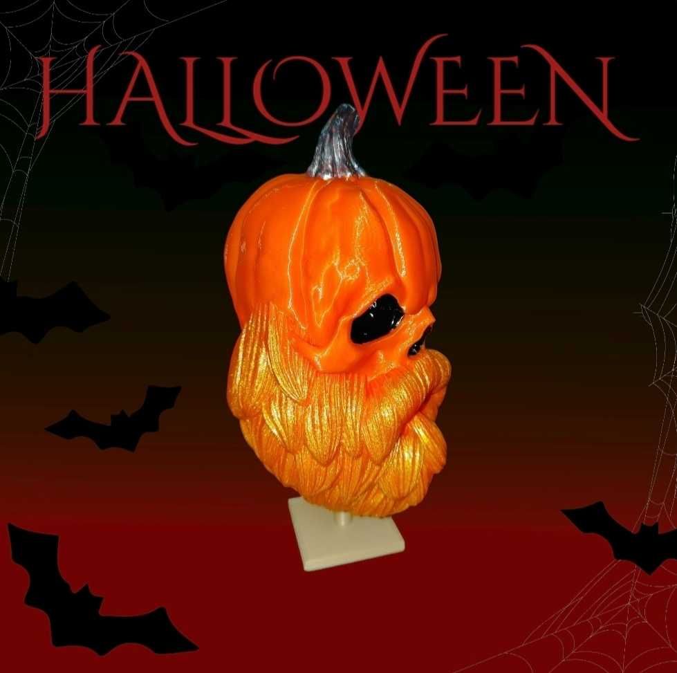 Декорация за Halloween / Хелоуин Тиквен череп с брада / комплект 2 бр.