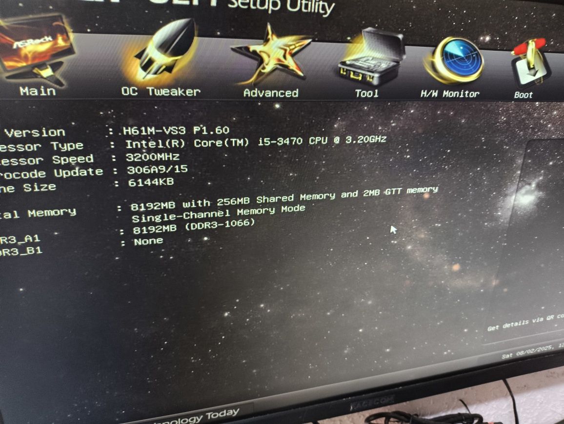 Asrock H61+i5 3470+8Gb