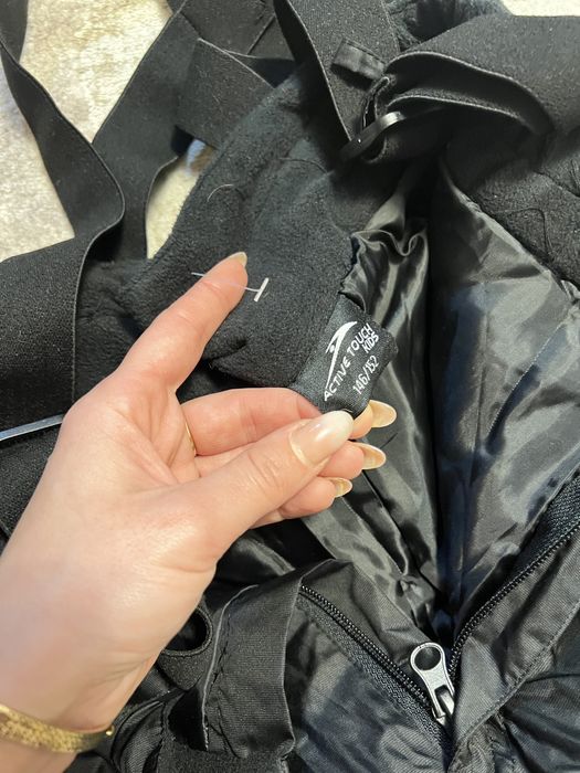 Pantaloni ski Active Touch negri termici 146/152 XXS