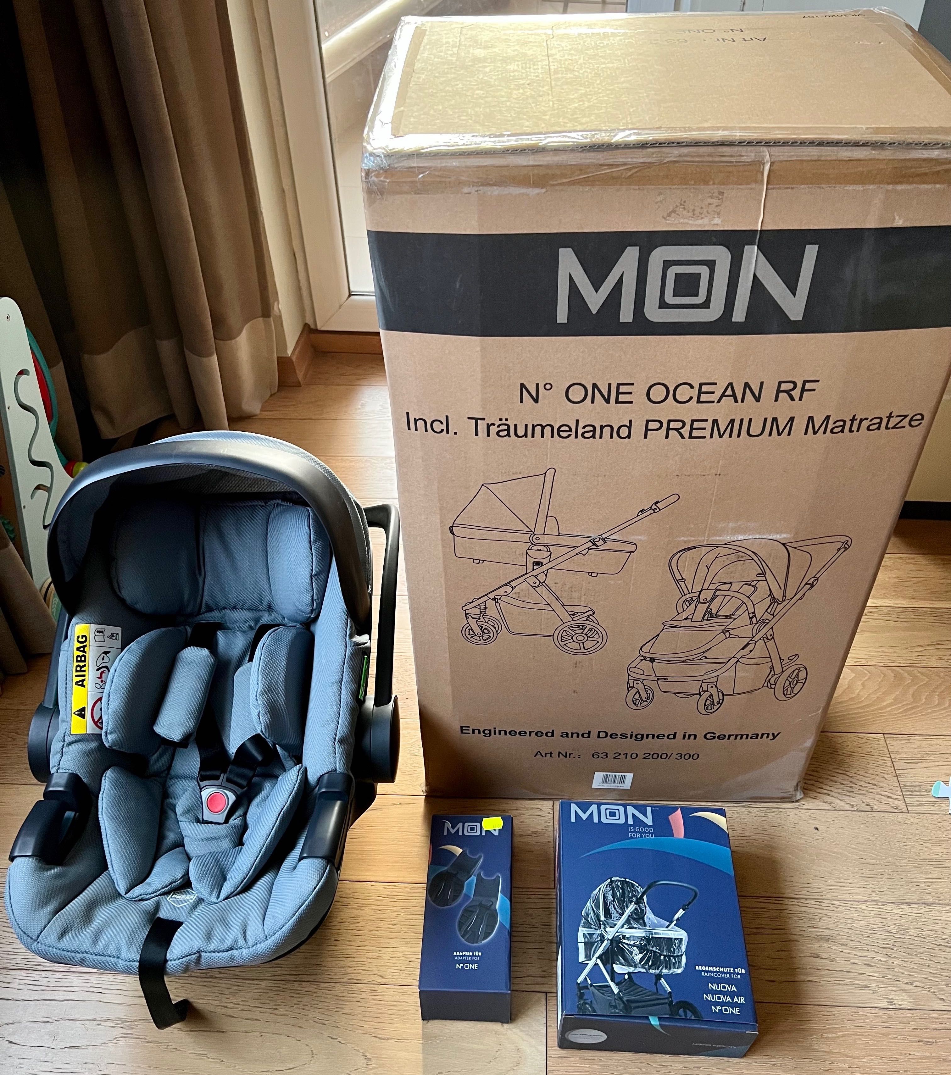 Бебешка количка Moon N.One Ocean RF + столче за кола Moon Plus 1