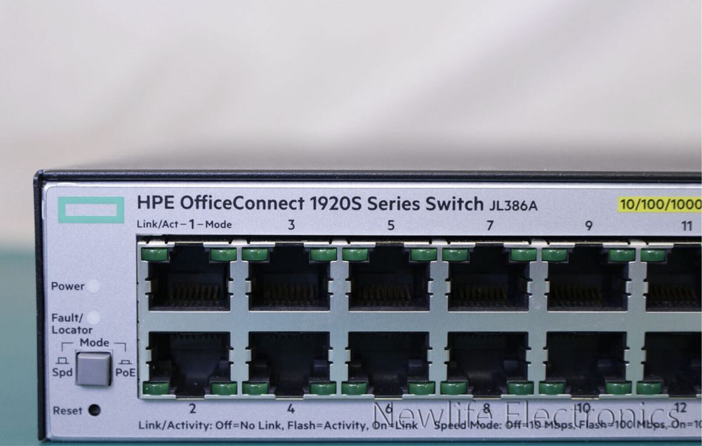 HPE OfficeConnect 1920S Series 48G 4SFP PPoE+ 370W Switch JL386A