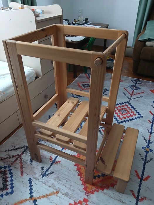 Дървена Кула монтесори с регулирана височина на платформата