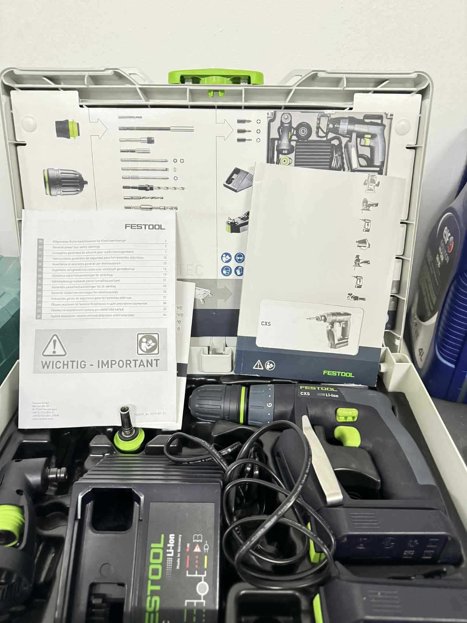 Festool CXS 2,6-Set 240 V – Разопакован, като нов, пълен комплект!