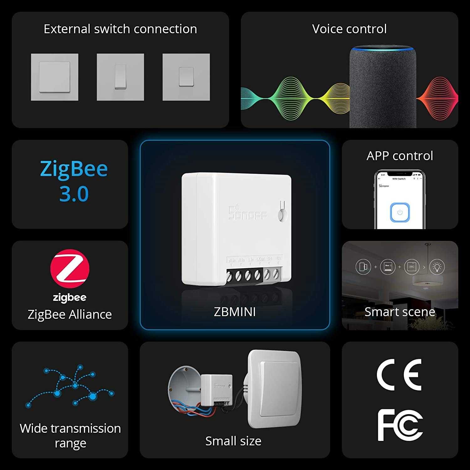 Modul releu intrerupator Sonoff mini ZBmini ZigBee