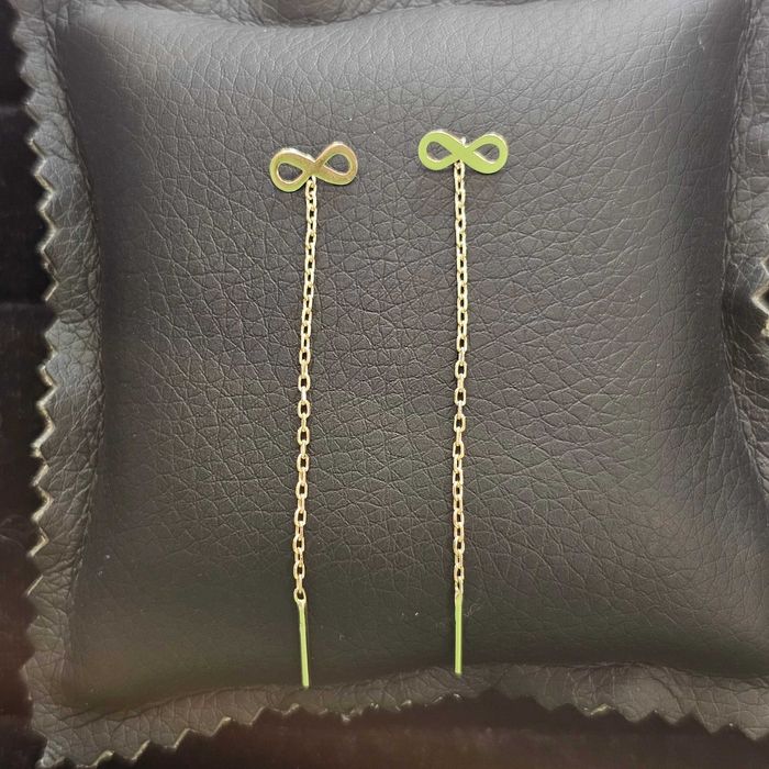 ( B32006.1 / Ag28 Doi Baieti ) Cercei Aur 14K - 0.92 grame / 368 lei