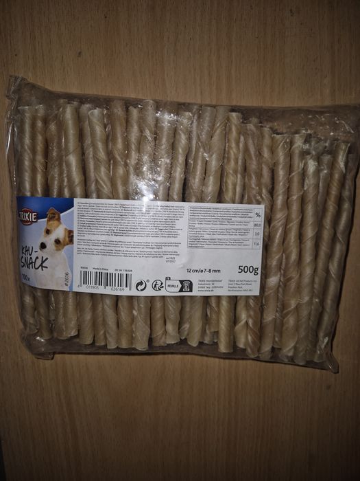 Sticksuri de ros împletite Trixie (piele de vită), 12,5 cm