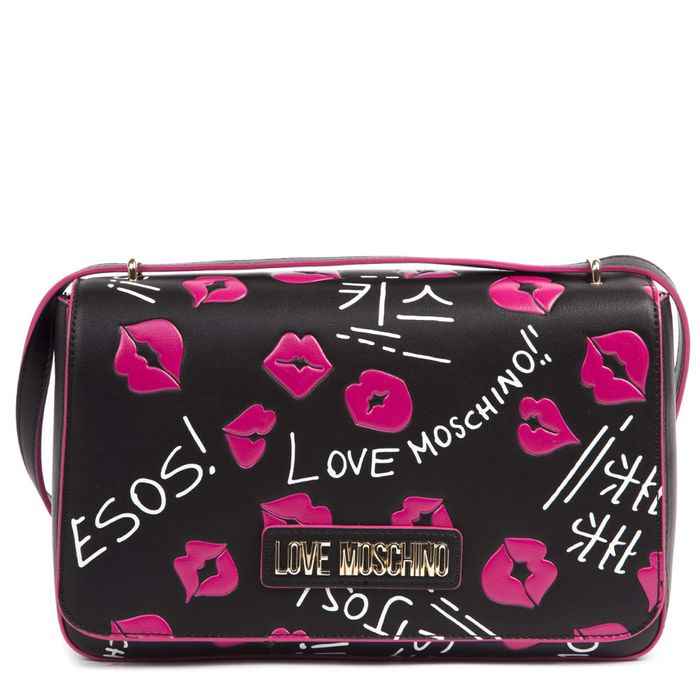 Love moschino оригинална чанта с принт