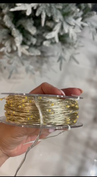 Гирлянда штора -мишура,Роса,искусственный  снег,сосульки,Ветки ели зас