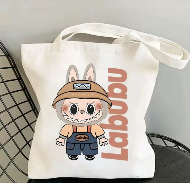 Трендовая тканевая сумка Лабубу