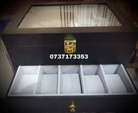 Cutie pentru depozitare 20 ceasuri lemn negru sau rosu