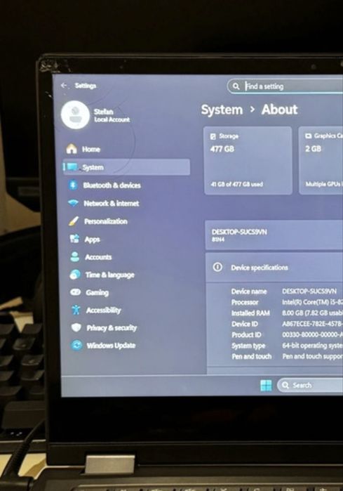 Vand Laptop Lenovo 2 in 1 (C340-14IWL)