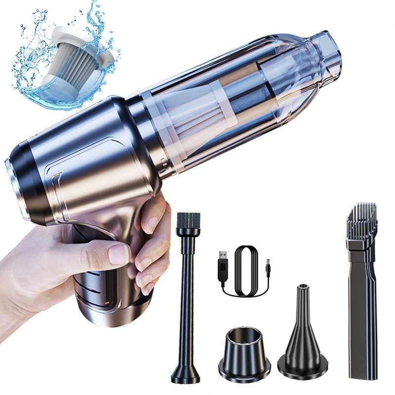 Aspirator Auto Portabil 3-in-1, Fără Fir, Umed/Uscat, 5 Filtre HEPA