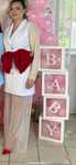 Costum dama elegant pentru botez sau cununie civila