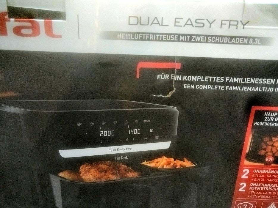 Нов Еър Фраяр Tefal Dual Easy Fry & Grill 8.3 Литра