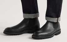 Ghete chelsea 39 plain toe Cafe NOIR NOI piele naturala moale